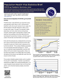 Cover of 2022 Vital Statistic Brief for COVID
