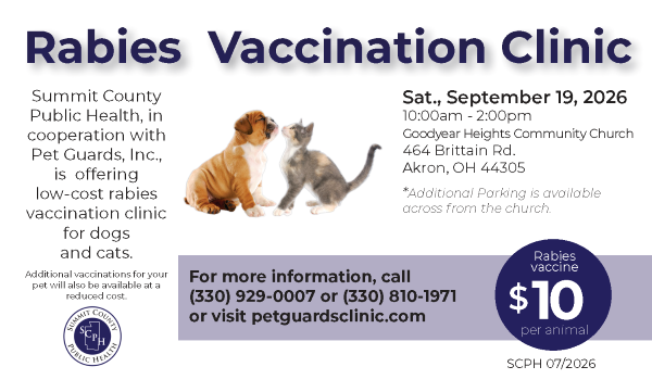 Flyer for Rabies Vaccination Clinic