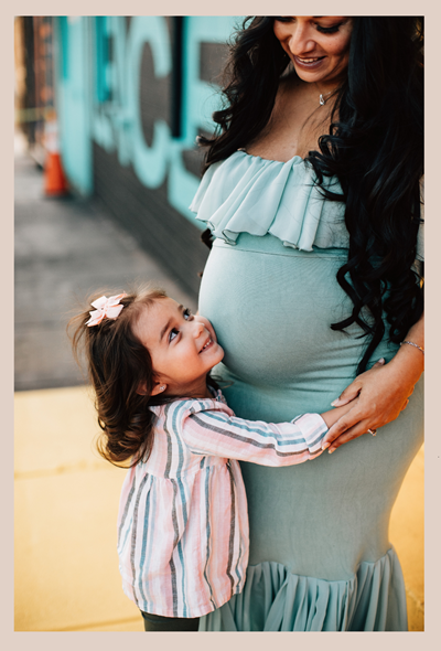 Pregnant woman with a toddler