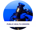 Image for public health orders that includes a gavel.