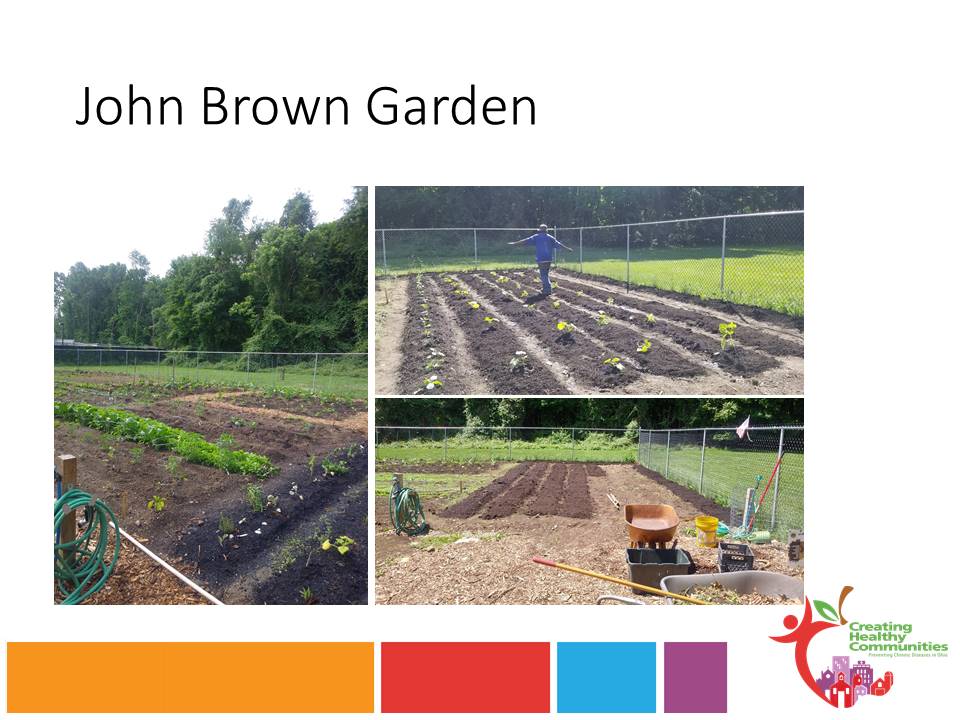 Collage of garden pictures from John Brown Garden.